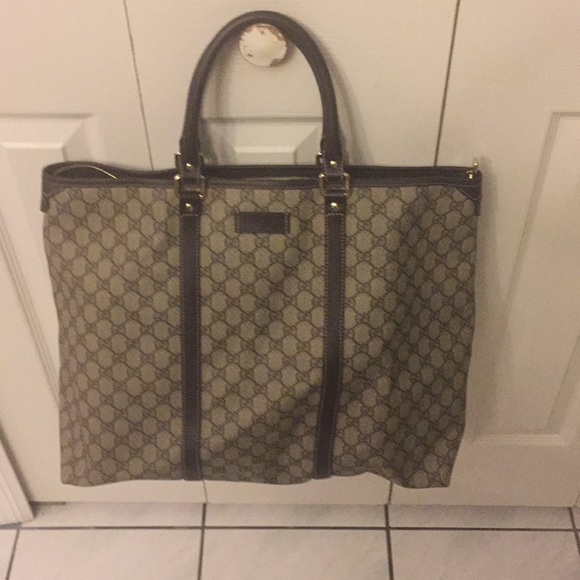 Gucci Supreme Plus Travel Tote Bag Brown - Picture 1 of 5